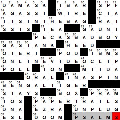 LAXCrossword.com - Answers to the Los Angeles Times Crossword