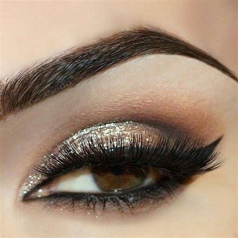 Gold Eyeshadow Smokey Dark Glitter Bold Eye Makeup