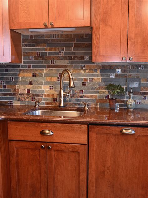 Here are 69 pictures, ideas and designs to inspire your kitchen. Stunning ( Slate & Glass ) Kitchen Backsplash - " Slate ...