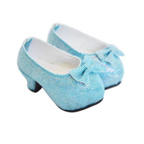 My Brittanys Blue Front Bow High Heel Shoes For American Girl Dolls