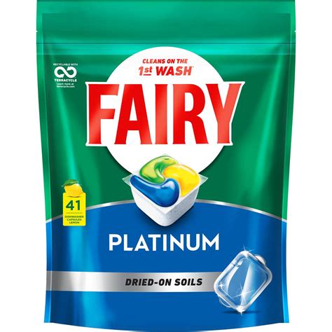Fairy Platinum All In One Lemon Automatic Dishwasher Tablets 41 Pack Woolworths