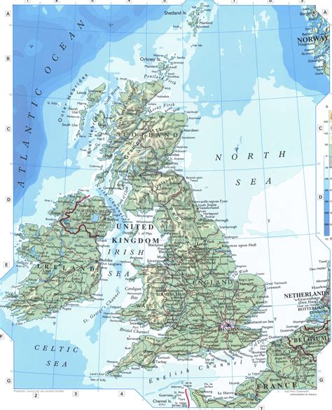 map great britain and ireland free printable map of uk cities and towns