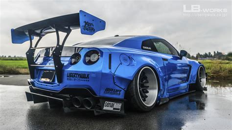 LBWorks Nissan GT R R35 Version 3 Chassis Mounted Wing Liberty Walk