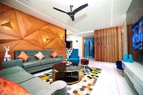 Vibrant Interiors Working Efficiently For The Dramatic Apartment
