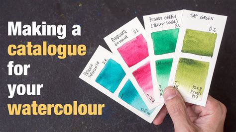 How To Make A Watercolour Swatch Guide For Your Colours Youtube