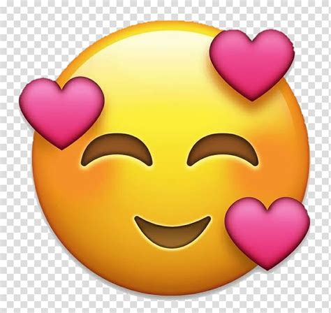Emoji Heart Love Sticker Smiley Emoticon Transparent Background Png