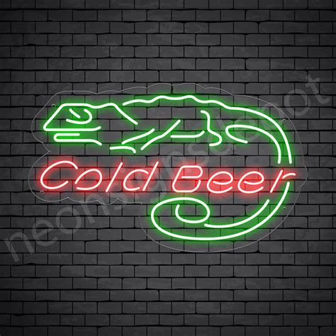 Cold Beer Lizard Neon Bar Sign Neon Signs Depot