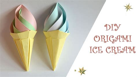 Как сделать мороженое оригами Diy Origami Ice Cream Youtube