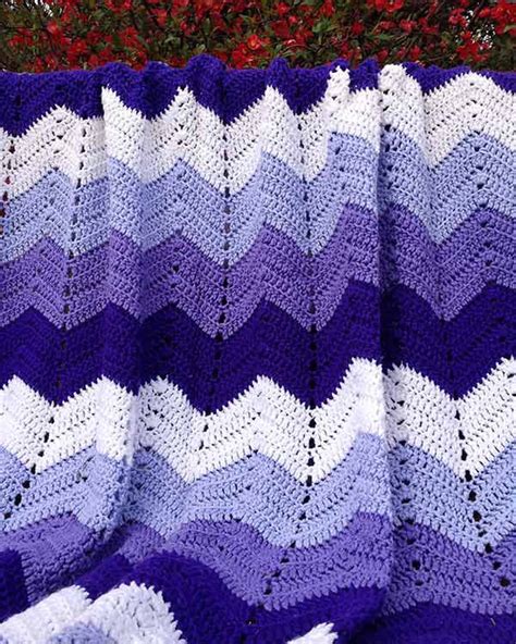 Purple Mountains Majesty Ripple Afghan Crochet Pattern– Maggie's Crochet