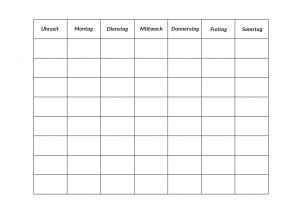 Blanko tabellen zum ausdruckenm : Blanko Stundenplan kostenloser Download zum Ausdrucken ...