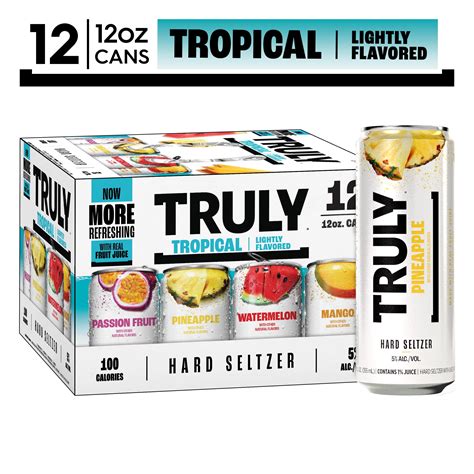 Truly Hard Seltzer Tropical Variety Pack 12 Pack 12 Fl Oz Cans