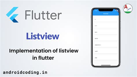 Listview With Builder Image And Text Flutter Displaying Dynamic Contents Using Vrogue