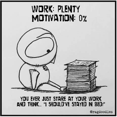 The best memes from instagram, facebook, vine, and twitter about work motivation. No Motivation - Ragdoodles.com