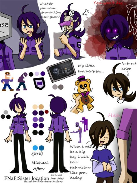 michael afton reference remake by angel from on deviantart anime fnaf