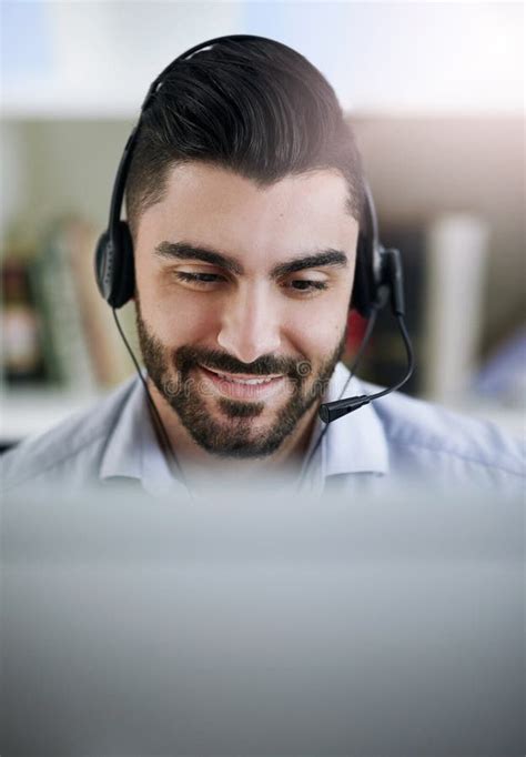 Communication Face Or Happy Man In Call Center Consulting Speaking Or