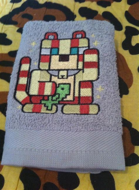 Intelligent design jacquard lita cotton bathroom towels. Bath towel with Cat mod Minecraft embroidery design ...