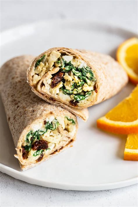 Egg Spinach And Feta Breakfast Wrap Recipe Cloud App