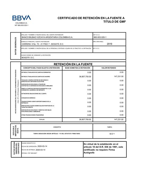 Modelo Certificado De Ingresos Y Retenciones 2018 Excel Financial