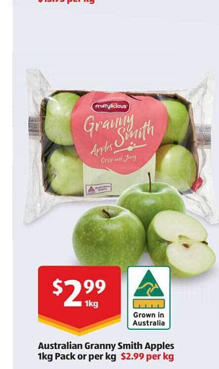 Australian Granny Smith Apples Pack Offer At Aldi