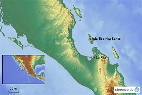 Stepmap Isla Espiritu Santo Landkarte Für Nordamerika