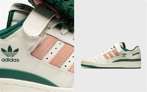 Adidas Forum 84 Low Off White Collegiate Green Glow Pink Sneakerb0b Releases
