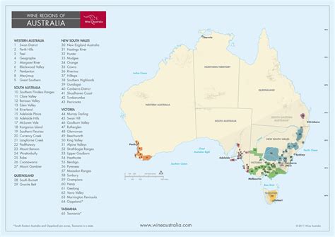 Mapa Zonas Vinícolas De Australia Gi Australia Wine Australia Map