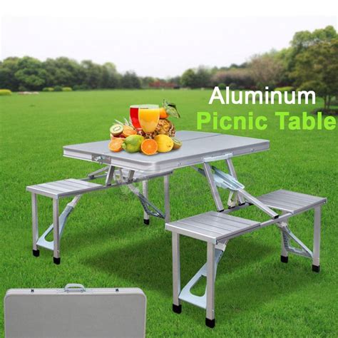 Lightweight and portable, sports chair is constructed with a durable aluminum frame. Outdoor Portable Folding Aluminum Picnic Table 4 Seats ...