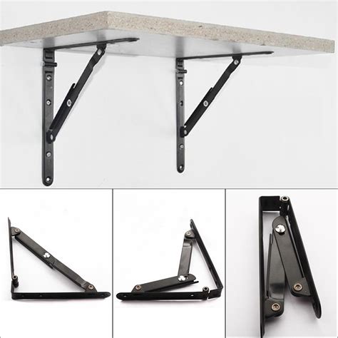 Folding Shelf Brackets Triangle Hinge Wall Mounted Table Bench Heavy