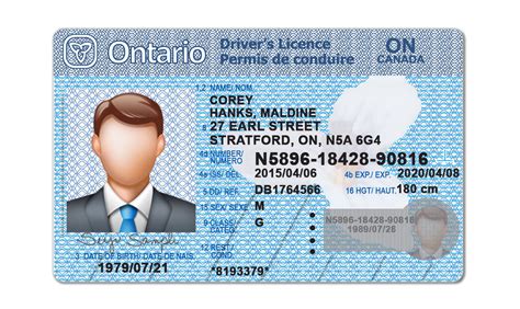 Canada Ontario Driver License Psd Template Identity Tools