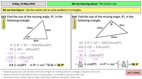 The Cosine Rule Teaching Resources