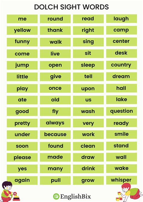 Sight Word Kids Printable Worksheets Pdf Dolch Sight 41 Off