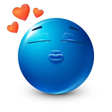 Bluemoji Kisses Smiley Blue Emoji Know Your Meme