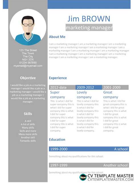 Personal Profile Template Free Download Word