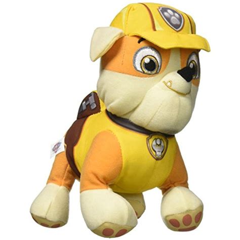 Officially Licensed Paw Patrol Rubble Plush Figurine 8 X 6 X 4