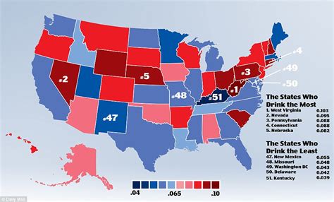 Map Reveals The Drunkest States In America With West Virginia And
