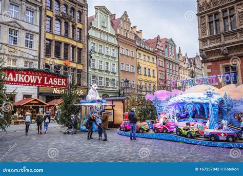 Christmas Market In Wroclaw Editorial Photography Image Of Historical