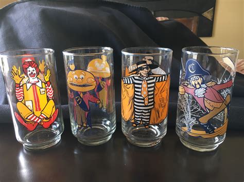 Vintage Glasses From Mcdonalds Set Of 4 Etsy