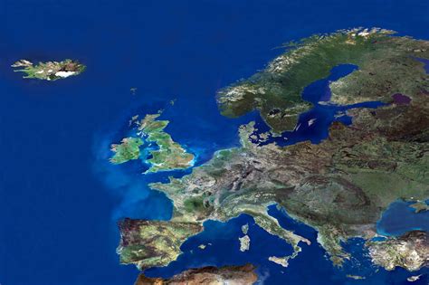 In High Resolution Detail Satellite Photo Of Europe Europe Mapsland