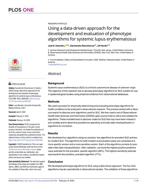 Pdf Using A Data Driven Approach For The Development And Evaluation