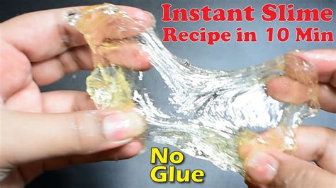 No Glue Diy Clear Slime In 10 Minutes How To Make Instant Clear Slime
