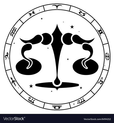 Zodiac Sign Libra Royalty Free Vector Image Vectorstock