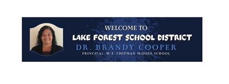 Lfsd Welcomes New Principal Wt Chipman Middle School Lake Forest