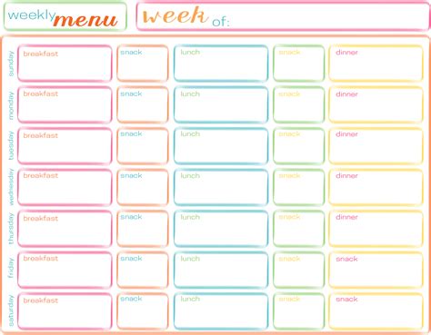 Choose from dozens of restaurant menu templates to help you easily create appetizing restaurant menus in minutes. 7 Best Images of Blank Printable Weekly Menu - Blank ...