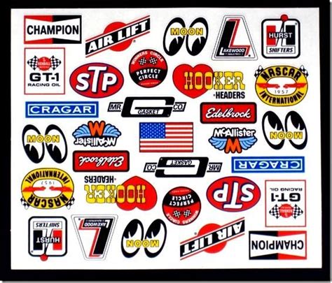 Decal Sheets Vintage Racing Racing Stickers