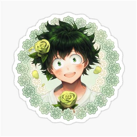 Deku Flower Sticker For Sale By Glitterypeach Redbubble
