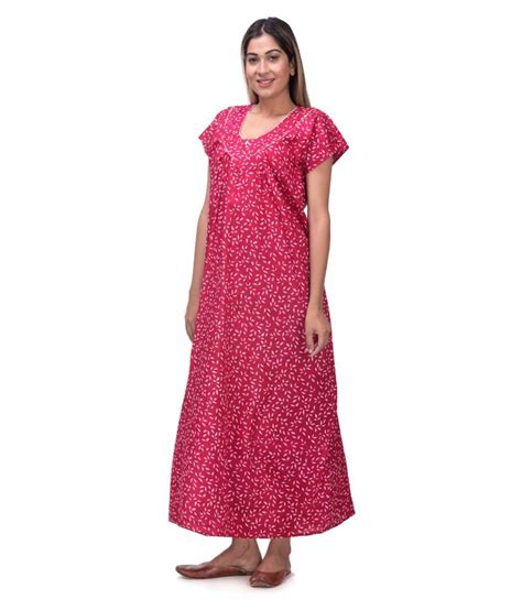Buy Apratim Cotton Nighty And Night Gowns Pink Online At Best Prices In India Snapdeal
