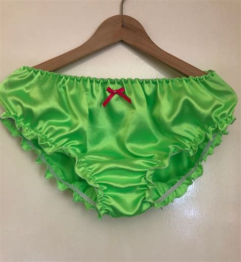 Beautiful Lime Green Sissy Satin Panties Waist All Sizes Etsy