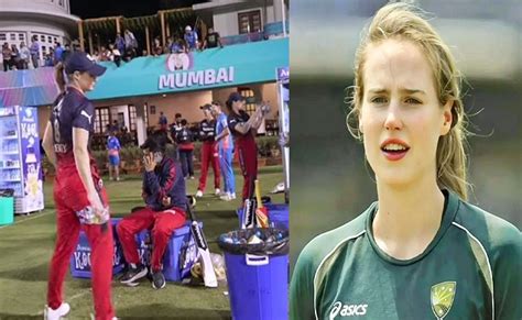 wpl 2023 ellyse perry cleans rcb women dugout post match gesture wins hearts sakshi