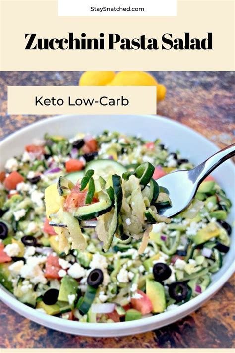 Please enter an email address. Keto Low-Carb Zucchini Noodle Pasta Salad in 2020 | Good ...