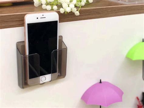 Mobile Phone Holder Wall Charging Stand With 3m Adhesive For Iphone Xs
